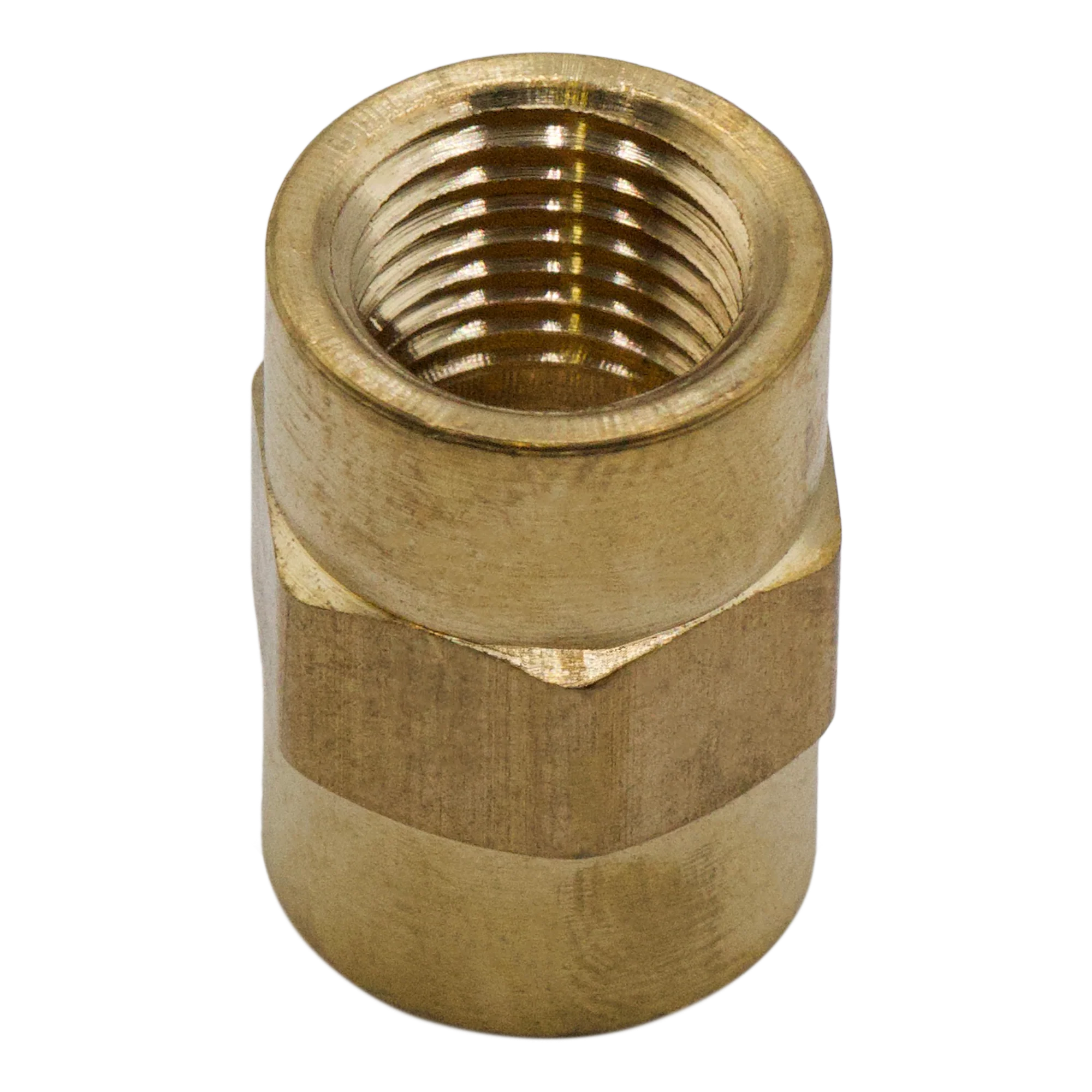 BRASS HEX COUPLER 1/8" FPT
