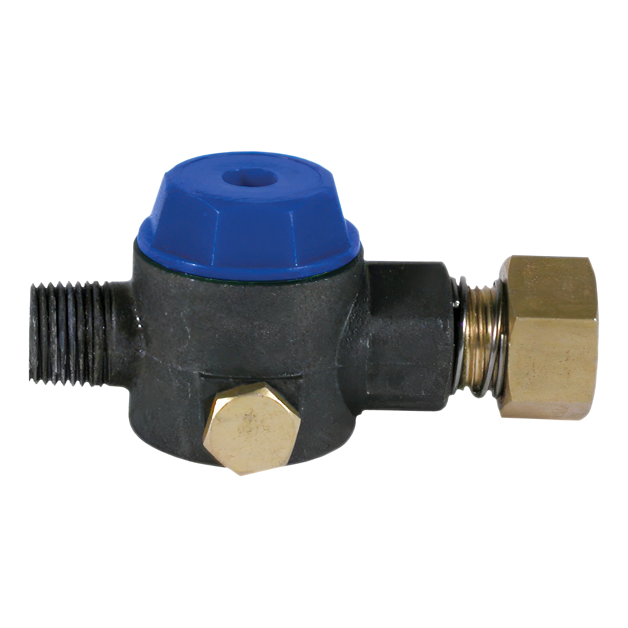 (50)WATER FILTER BLUE CAP W/FGH INLET & 1/2" MPT
