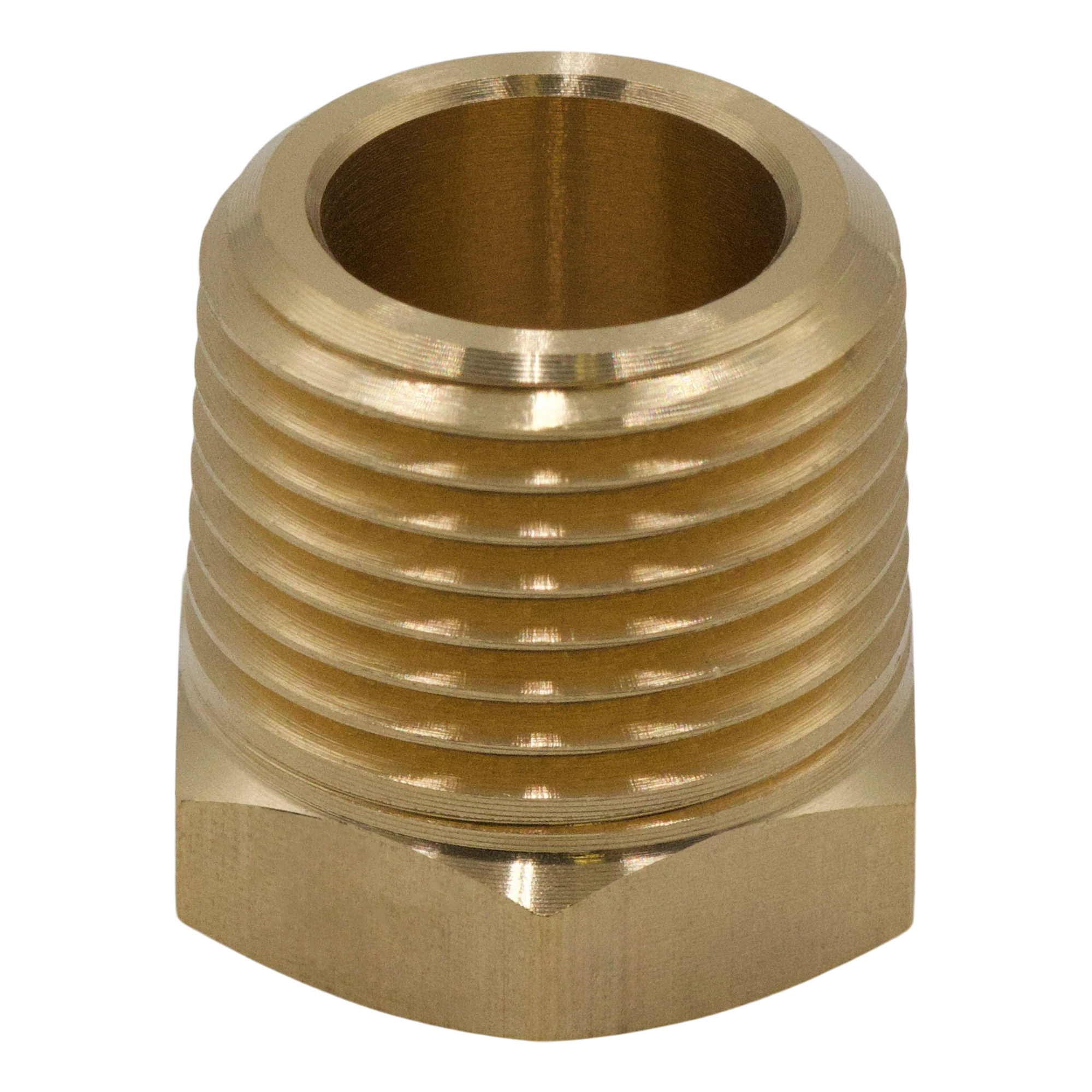 BRASS BUSHING 3/8MPT X 1/4FPT [SHORT HEX]
