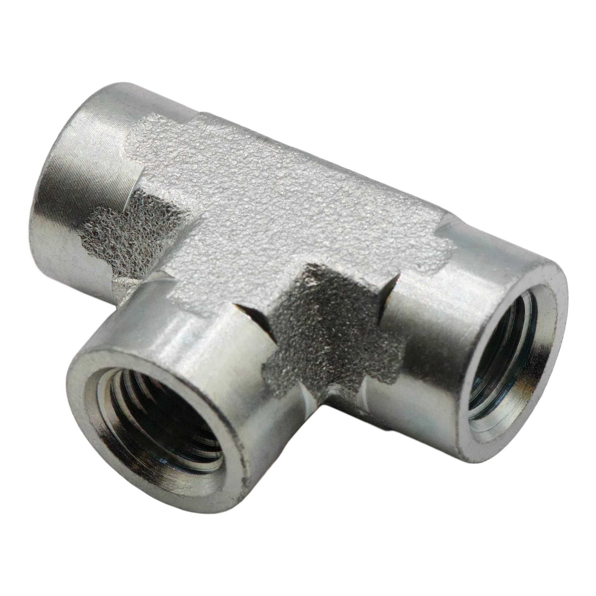 STEEL TEE 1/4FPTx1/4FPTx1/4FPT 5000PSI