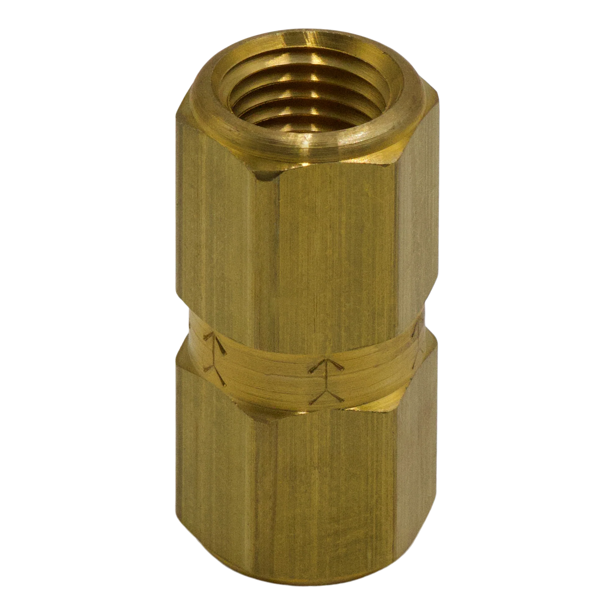 BRASS CHECK VALVE 1/4" FPT I/O, 1200PSI