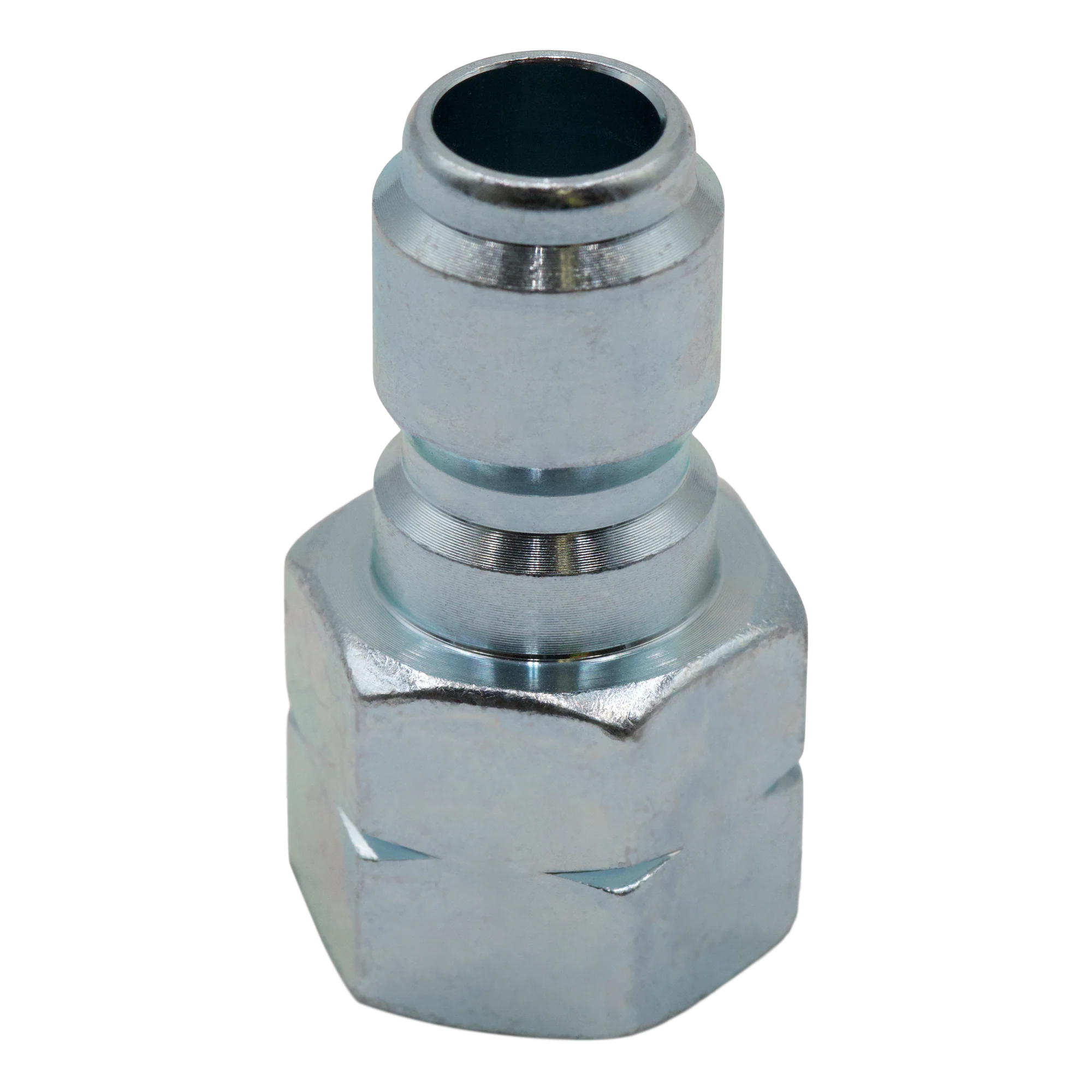 (200)QC PLUG 3/8" FNPT STEEL PLATED