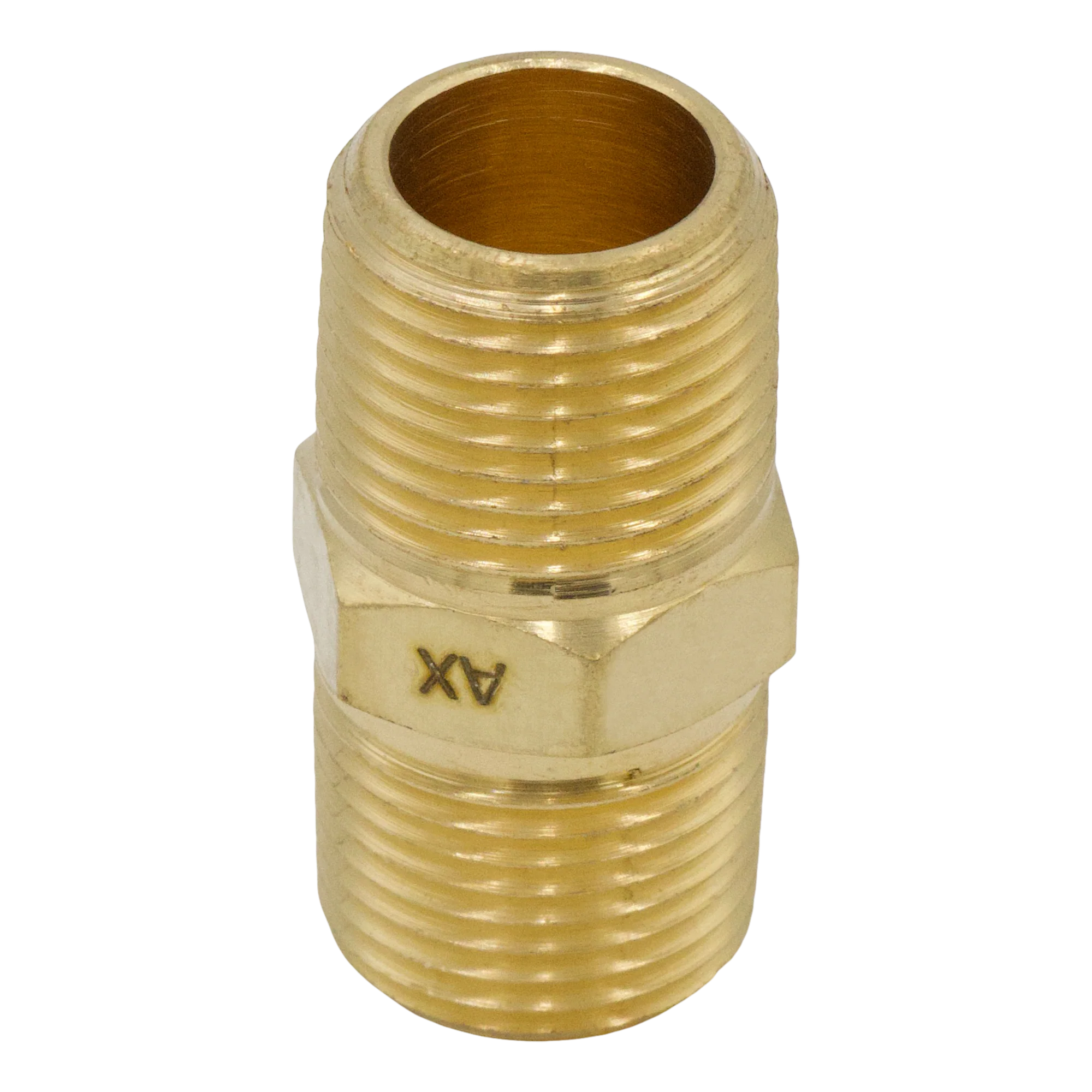 BRASS HEX NIPPLE 1/4"