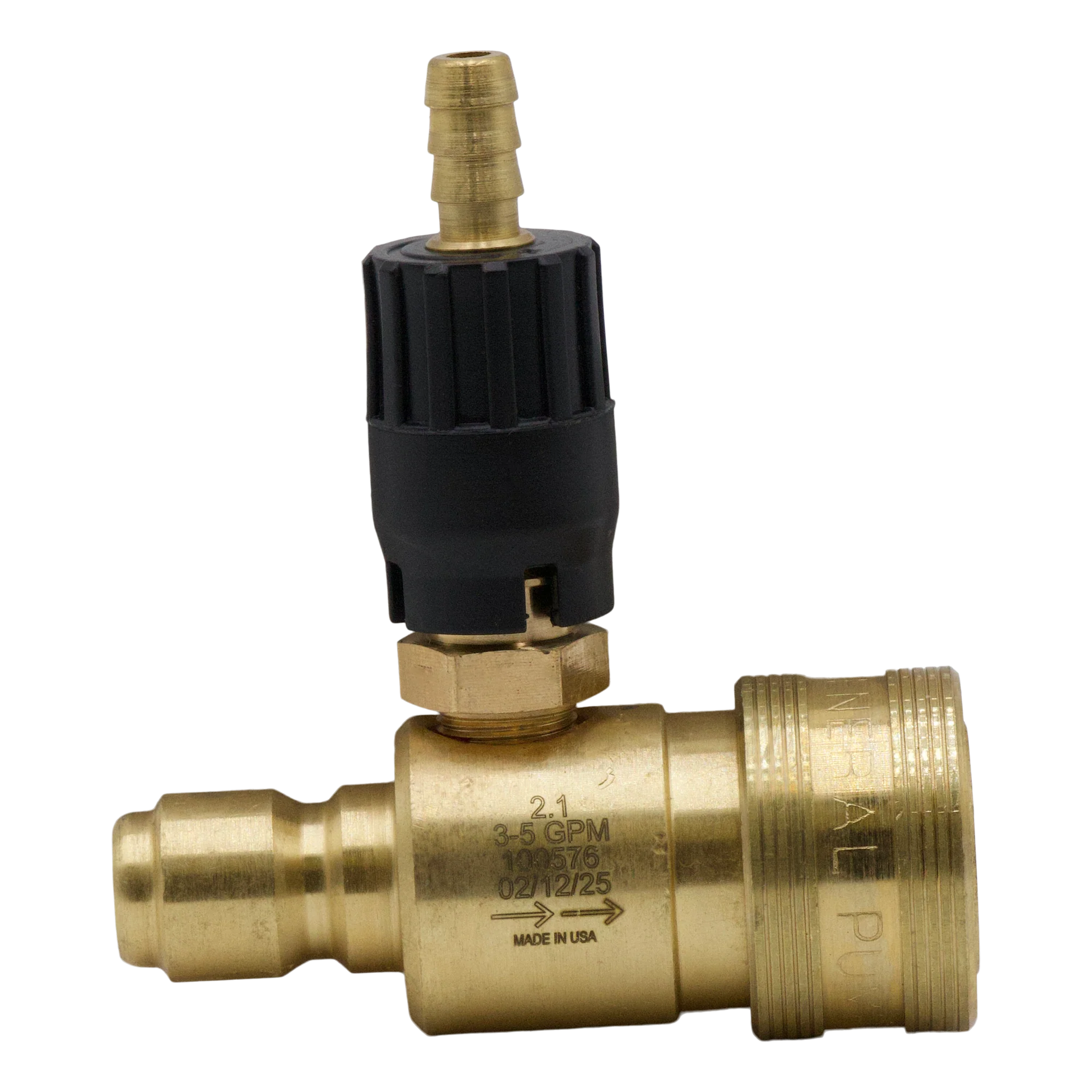 QC ADJ CHEM INJECTOR ASSY 3-5GPM 2.1mm
