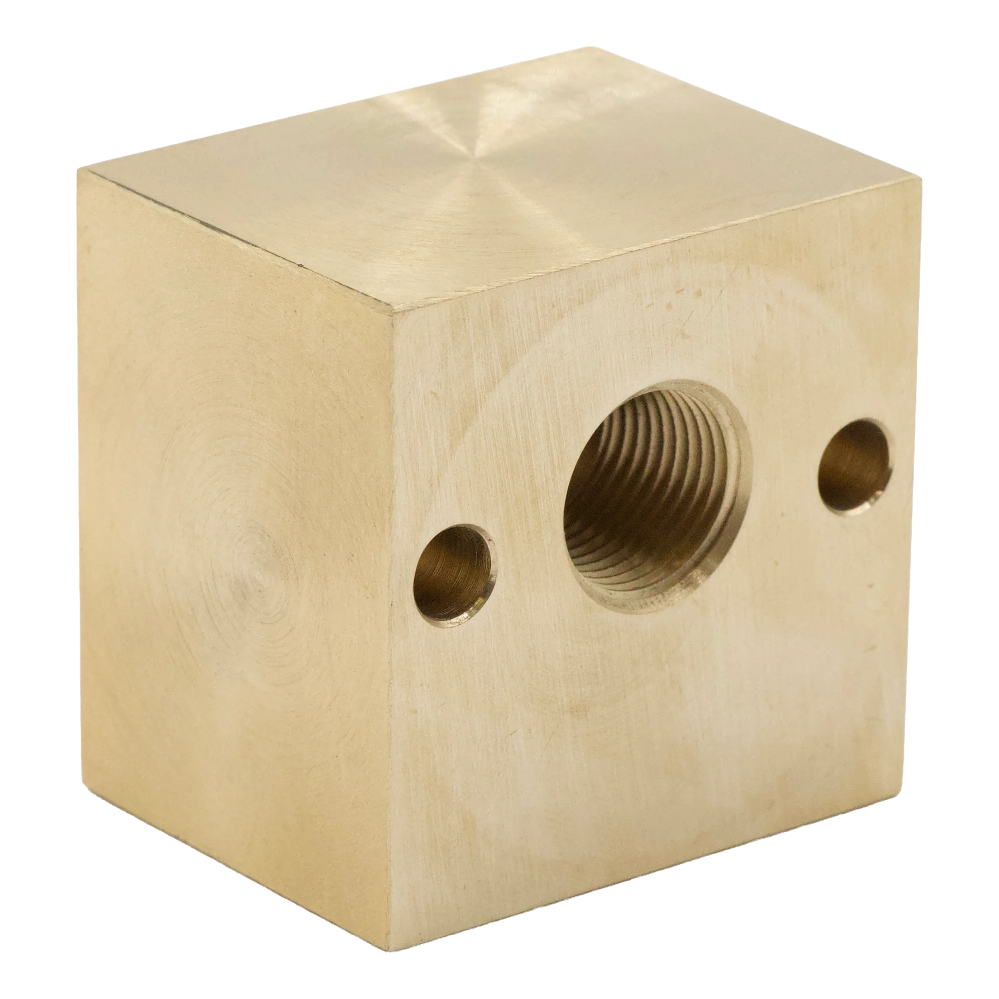 (20)UNLOADER BLOCK BRASS 3/8 FPT X 3/8 FPT